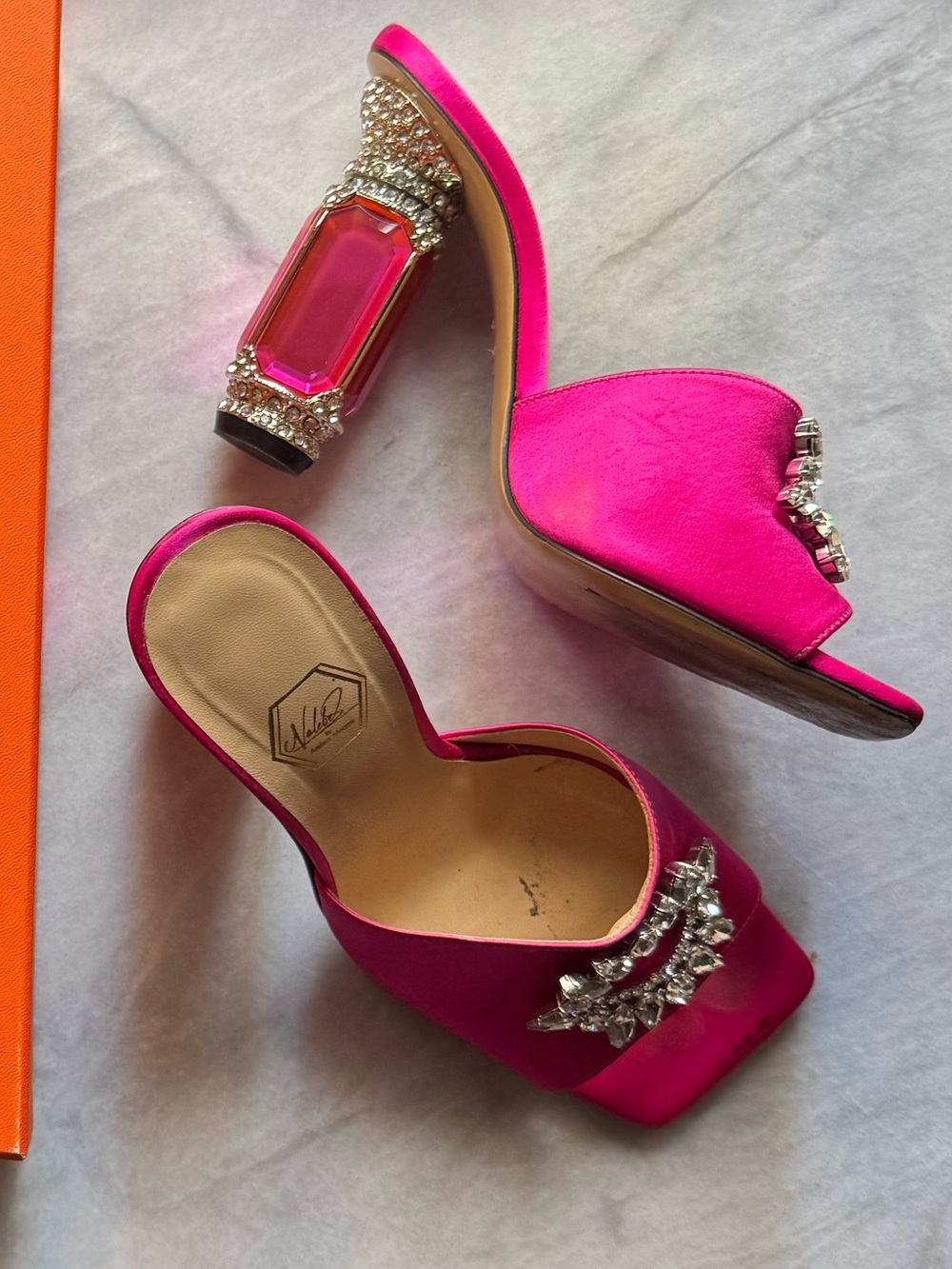 Nalebe Aureum Embellished Slide Heels Size 8